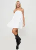 Peaco Halter Mini Dress White sold by Princess Polly