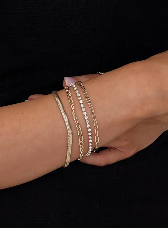 Esmerie Bracelet Set Gold sold by Princess Polly