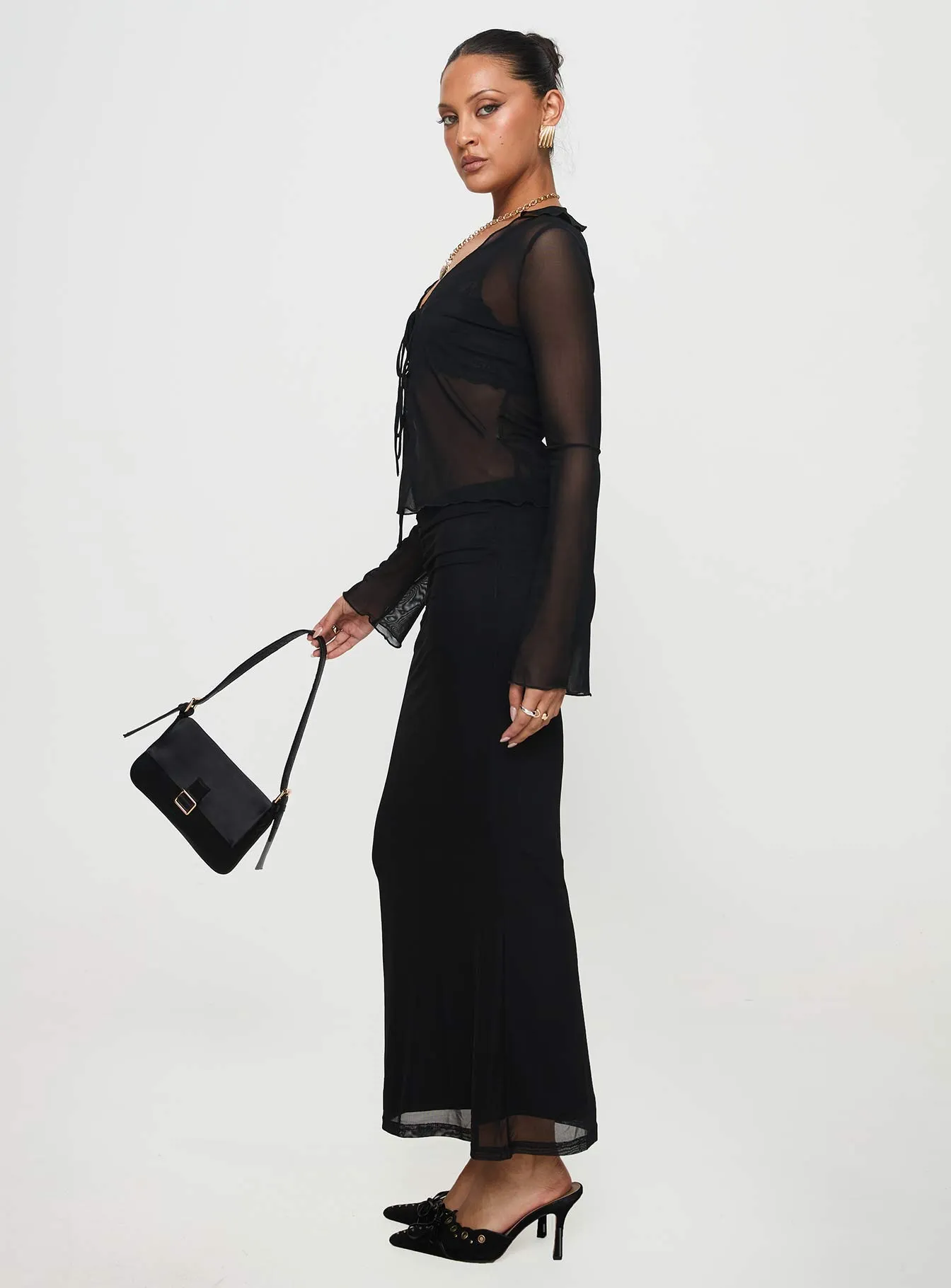 Colombo Maxi Skirt Black sold by Princess Polly product image thumbnail 4