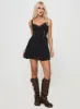 Puntine Mini Dress Black sold by Princess Polly