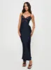 Treasure Bias Cut Maxi Dress Navy Petite sold by Princess Polly