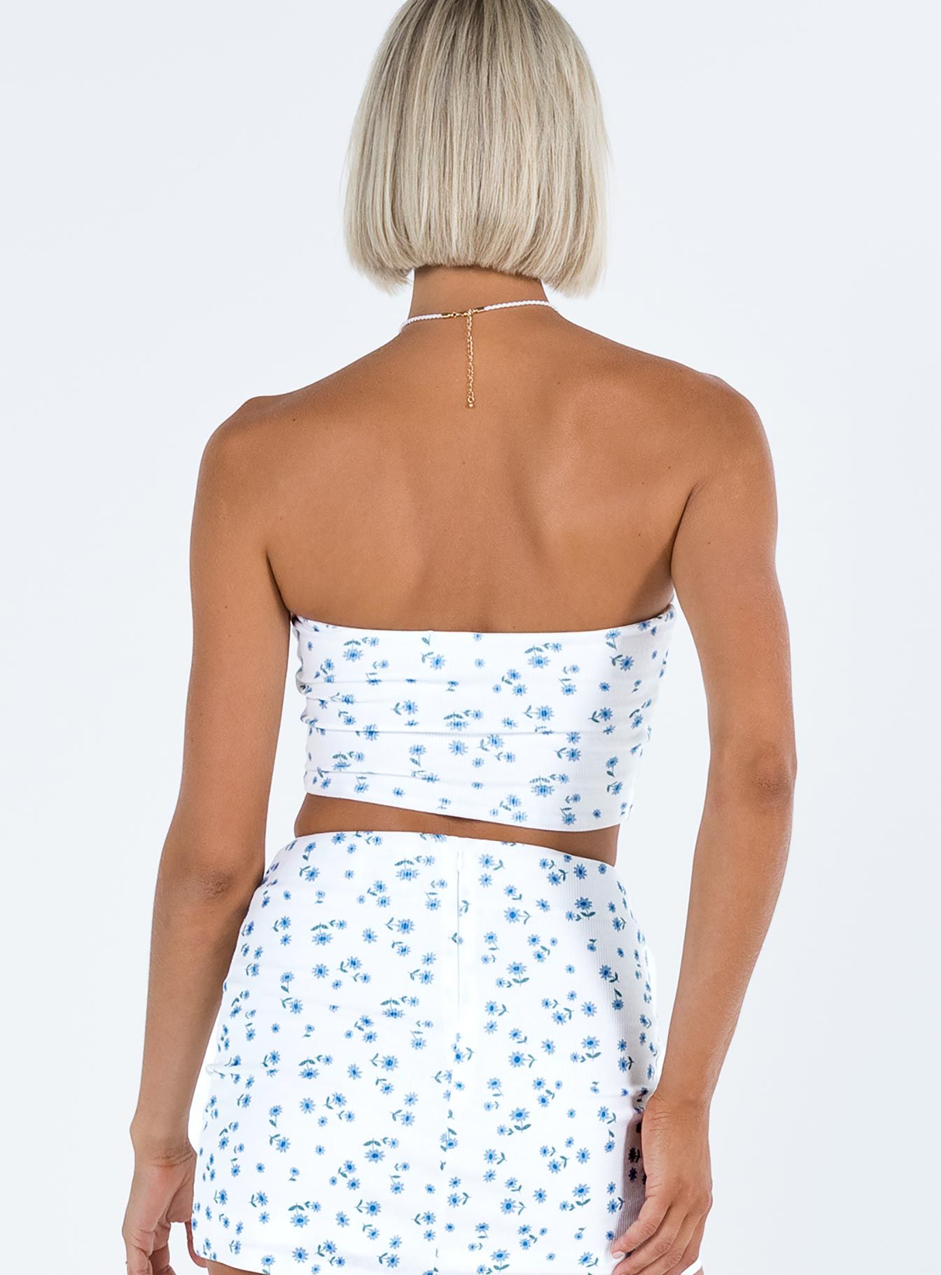 Kinney Strapless Top White / Floral sold by Princess Polly product image thumbnail 5