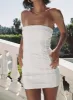 Bertrand Strapless Mini Dress White sold by Princess Polly