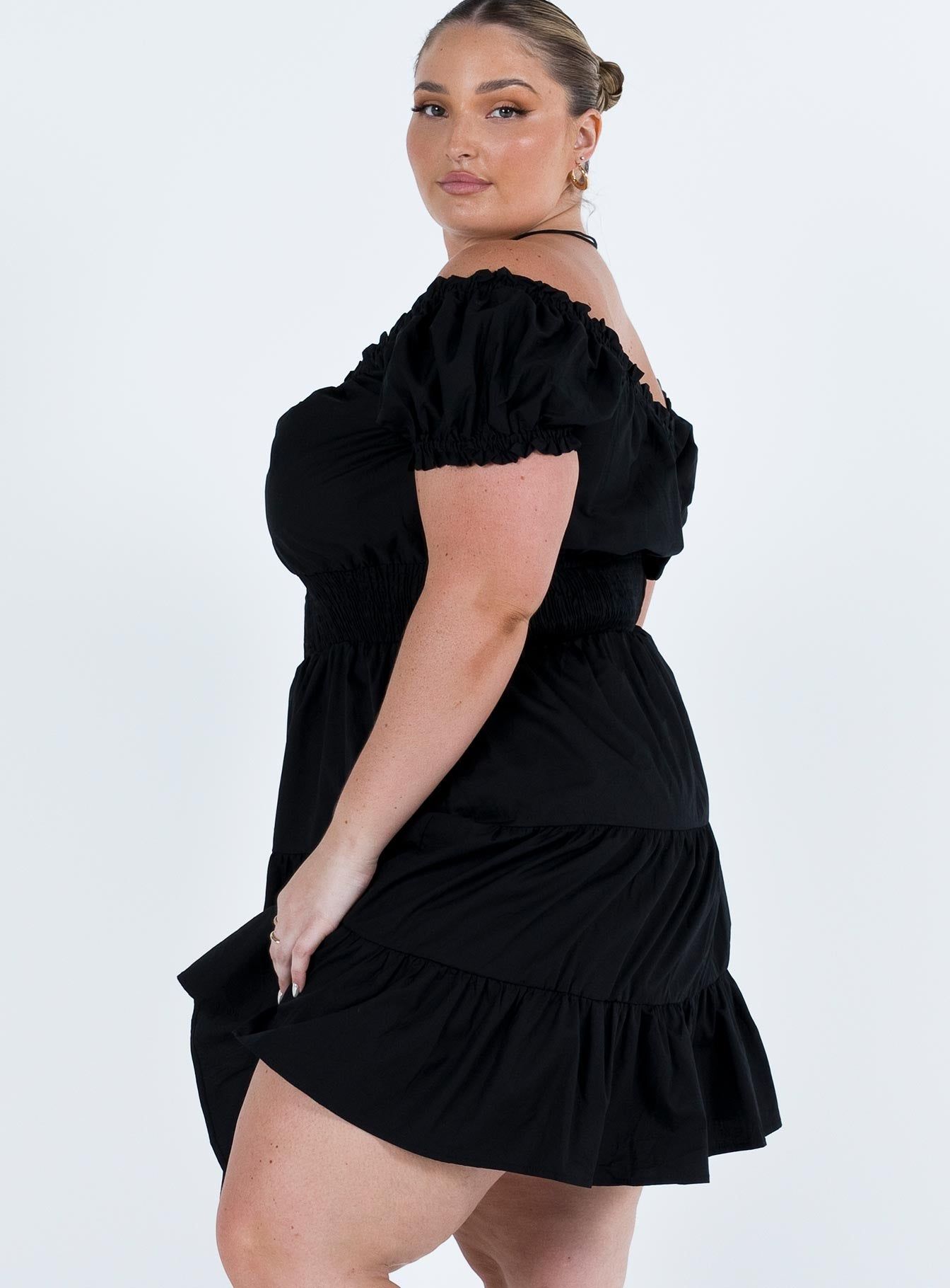 Daniela Mini Dress Black Curve sold by Princess Polly product image thumbnail 4