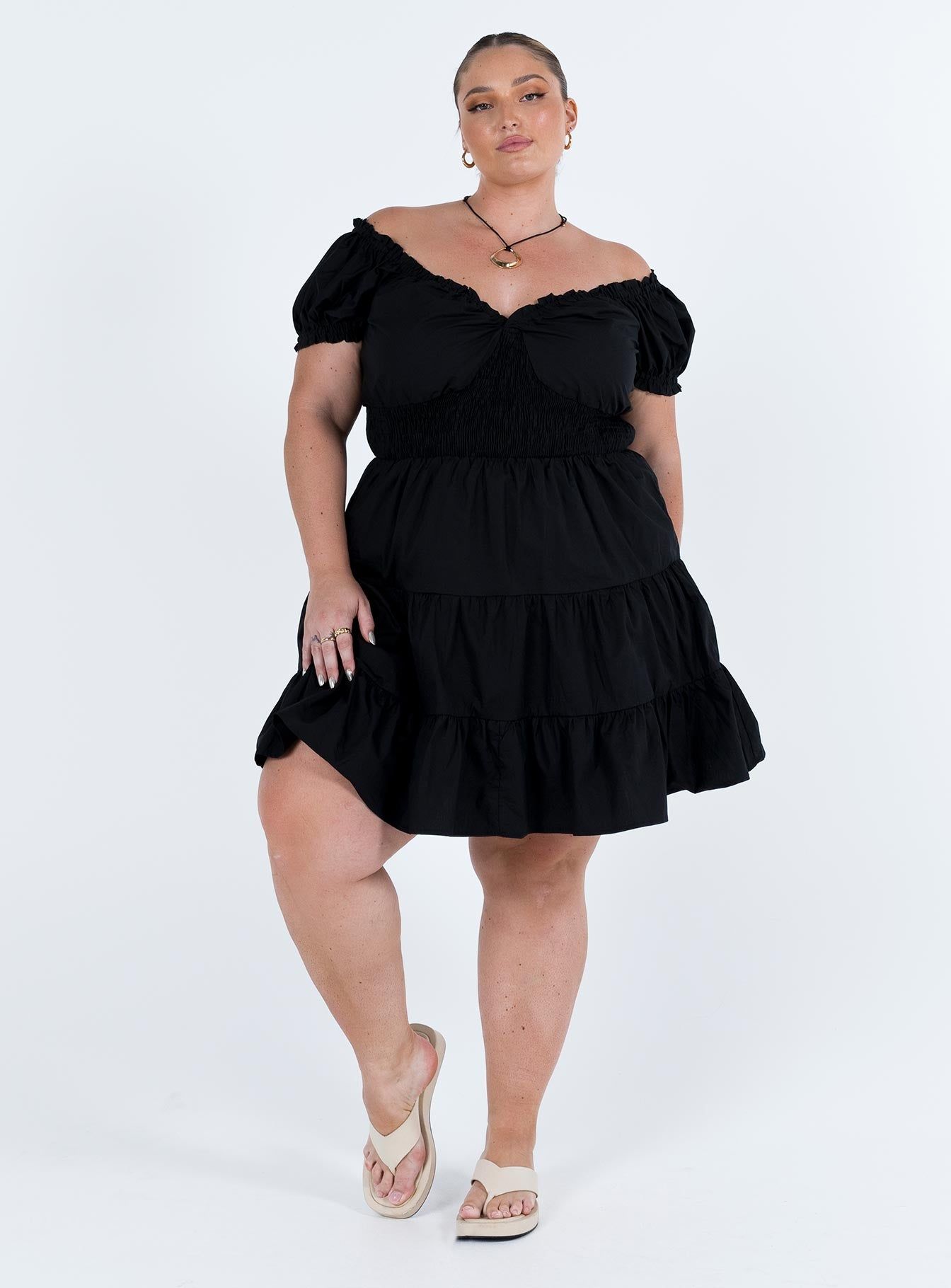 Daniela Mini Dress Black Curve sold by Princess Polly product image thumbnail 3