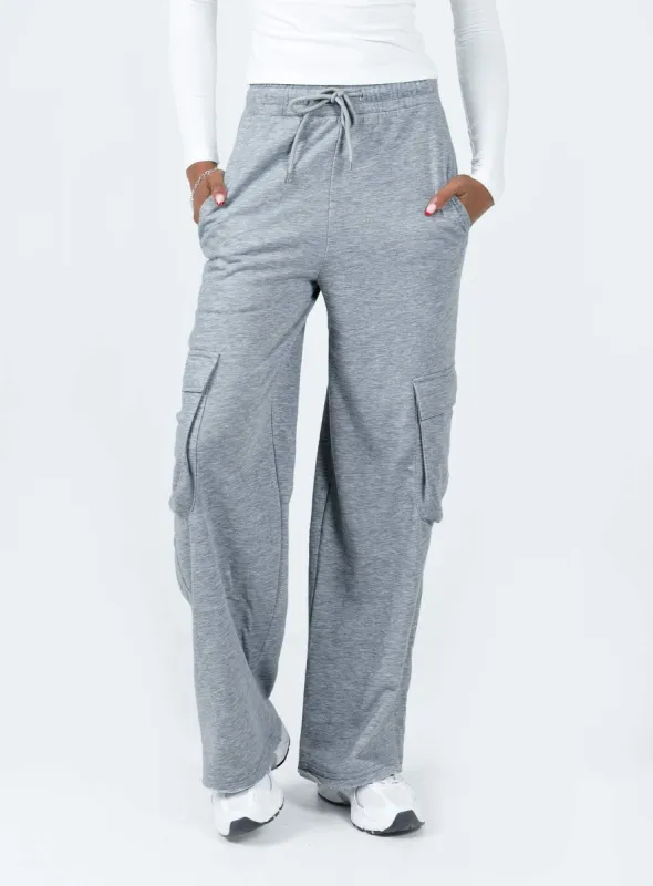 Sunday Morning Cargo Pants Grey sold by Princess Polly