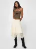 Enslee Midi Skirt Cream sold by Princess Polly