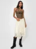 Enslee Midi Skirt Cream sold by Princess Polly