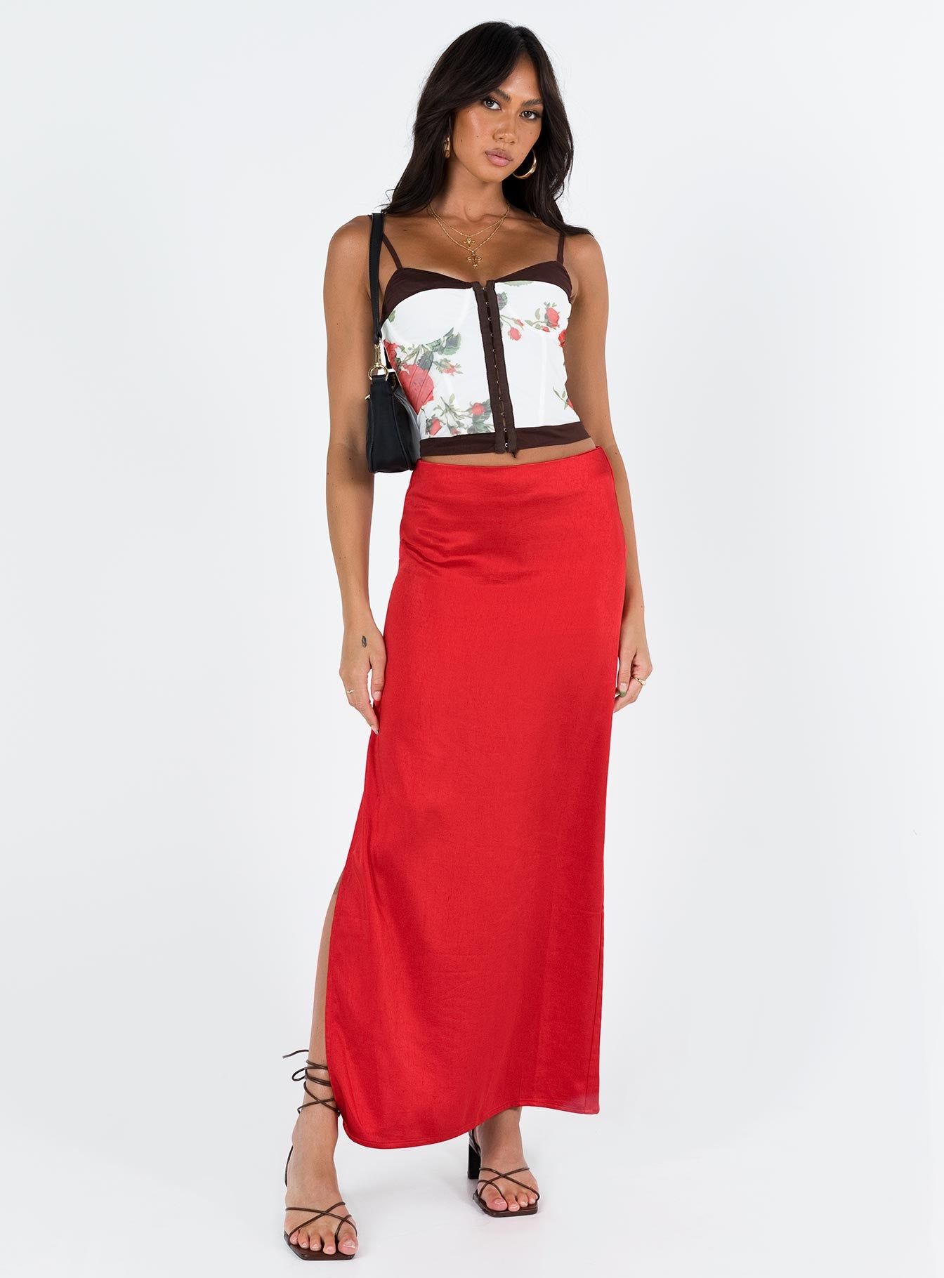 Tamra Maxi Skirt Red sold by Princess Polly product image thumbnail 2