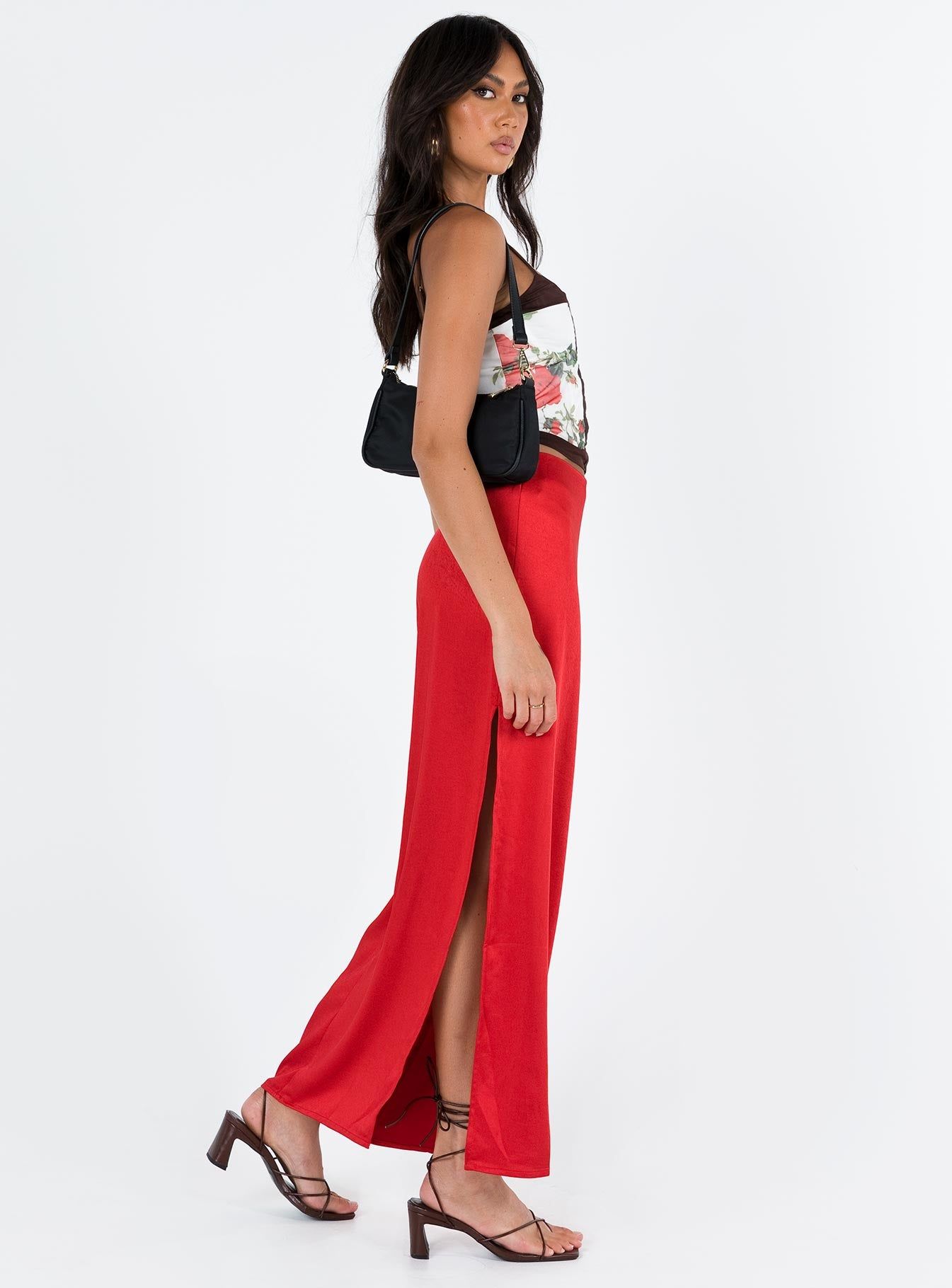 Tamra Maxi Skirt Red sold by Princess Polly product image thumbnail 4