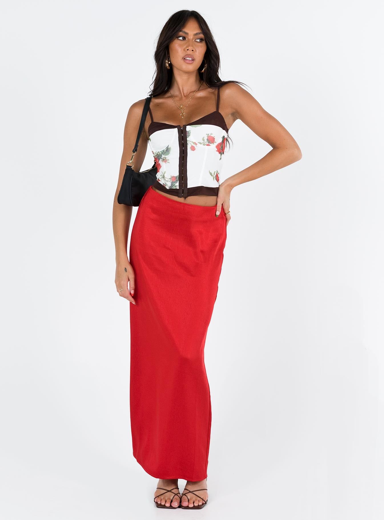Tamra Maxi Skirt Red sold by Princess Polly product image thumbnail 3