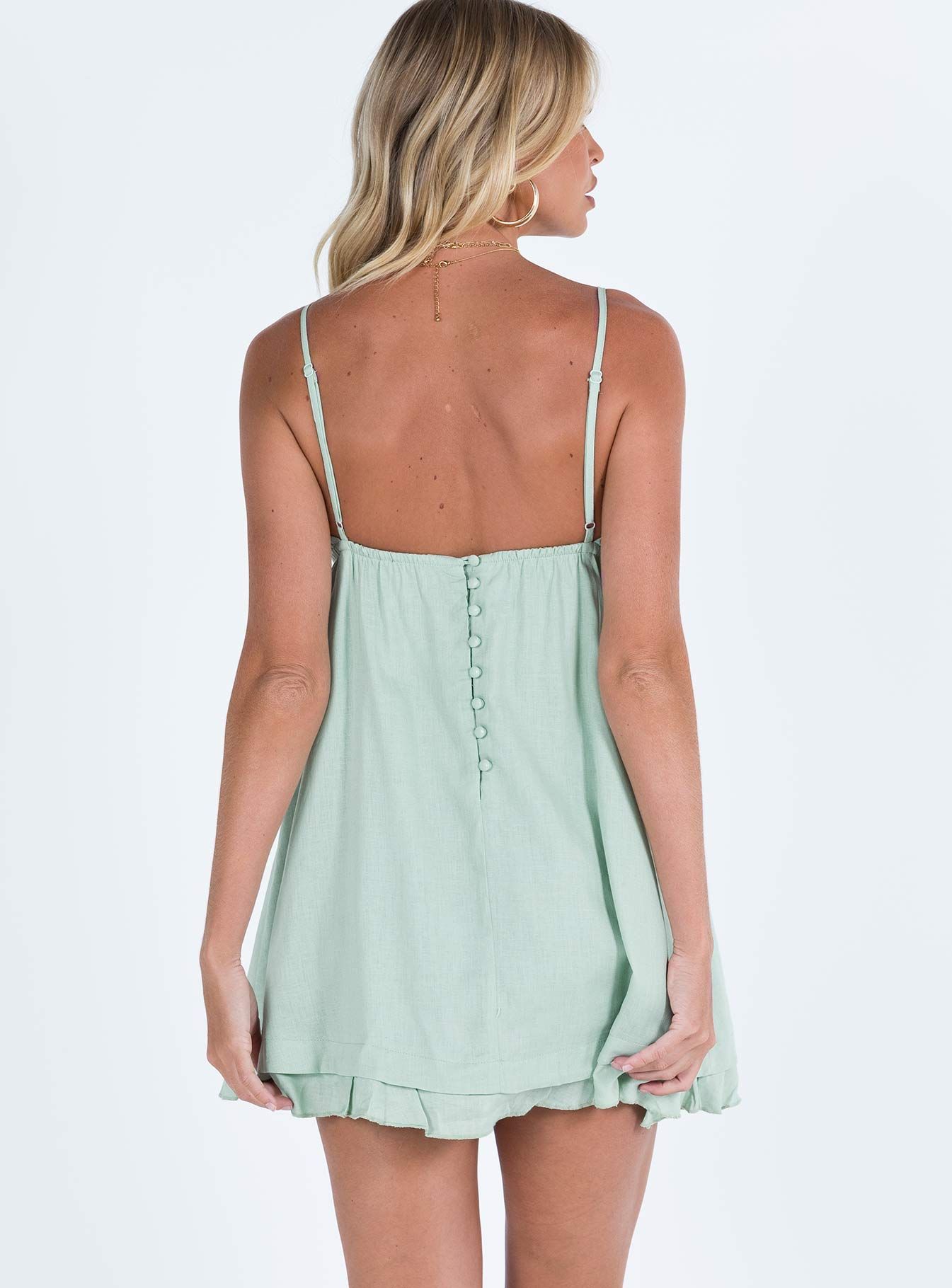 Empress of Love Mini Dress Sage Tall sold by Princess Polly product image thumbnail 5