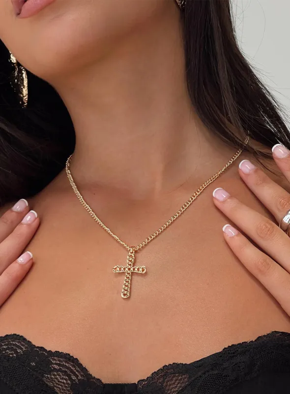 Yah Necklace Gold sold by Princess Polly