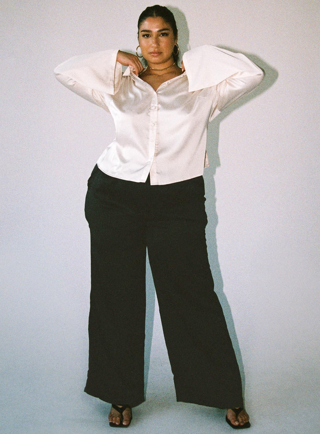 Anni Satin Shirt Cream Curve sold by Princess Polly product image thumbnail 2