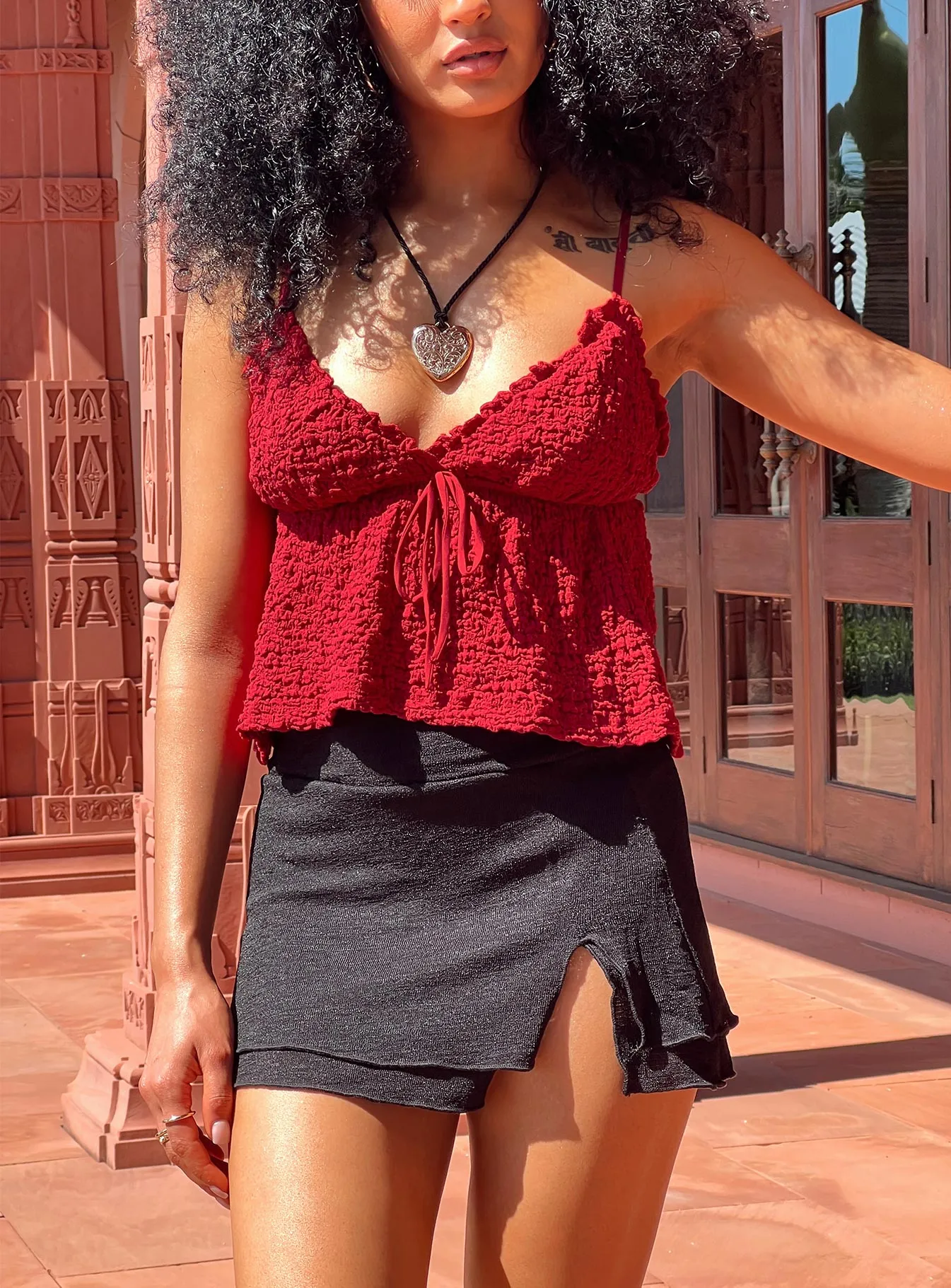 Angel Mini Skirt Black sold by Princess Polly