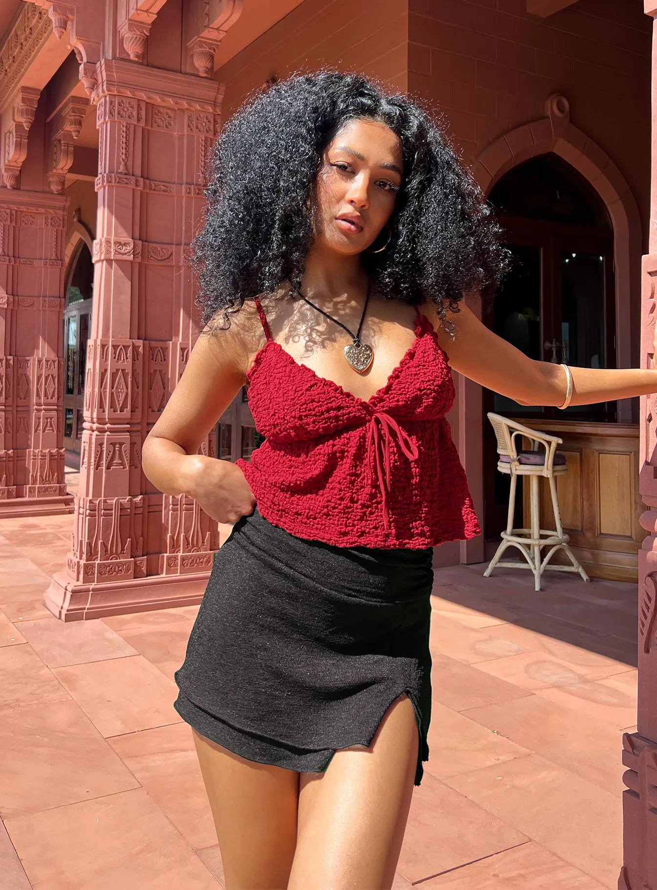 Angel Mini Skirt Black sold by Princess Polly product image thumbnail 2