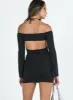 Dayne Mini Dress Black sold by Princess Polly