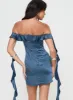 Society Mini Dress Blue sold by Princess Polly