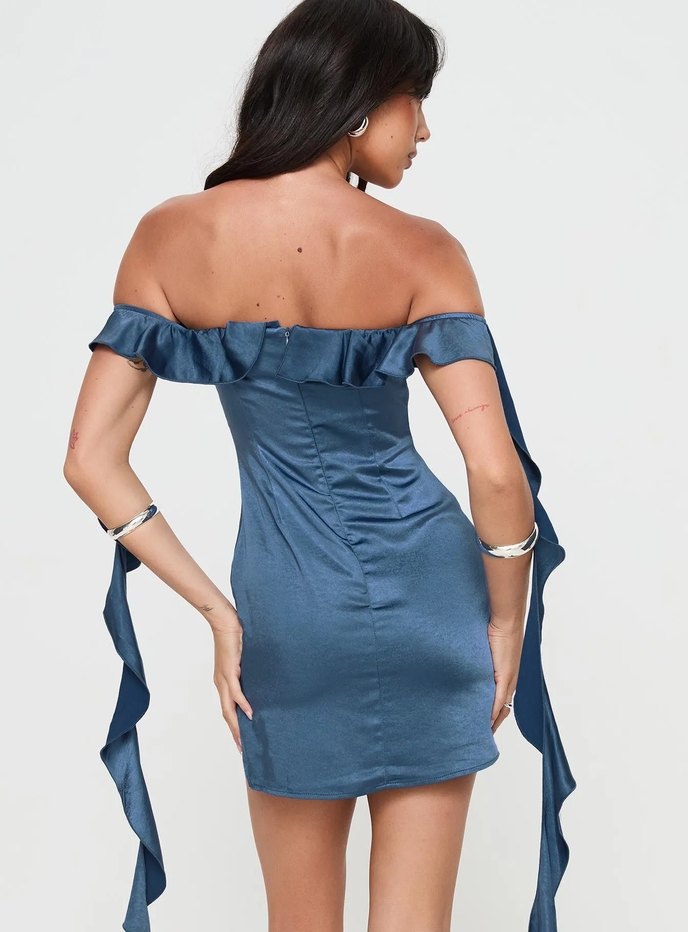 Society Mini Dress Blue sold by Princess Polly product image thumbnail 5