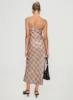 Wallin Maxi Dress Brown Check sold by Princess Polly