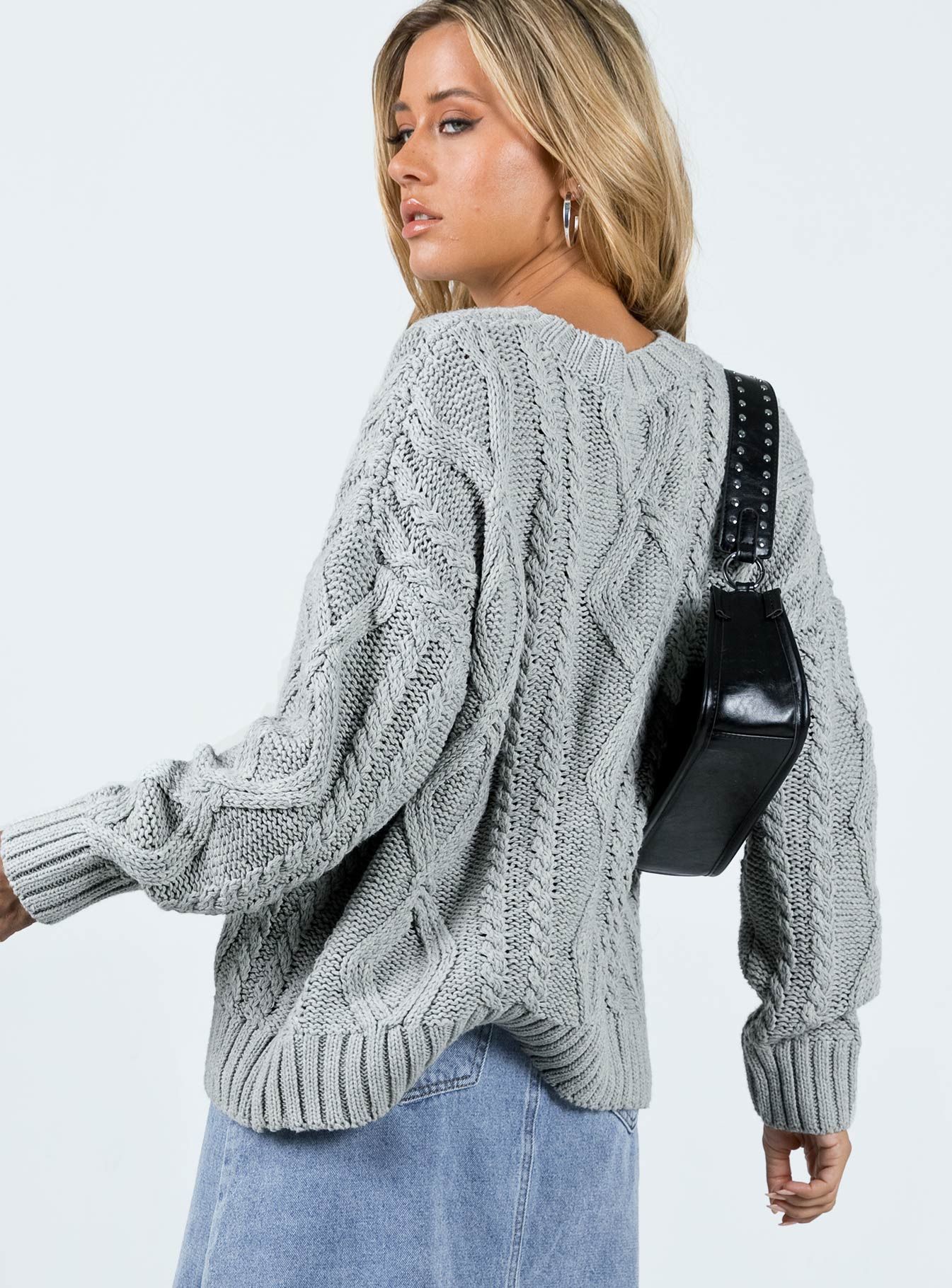 Anaya Oversized Sweater Grey sold by Princess Polly product image thumbnail 5