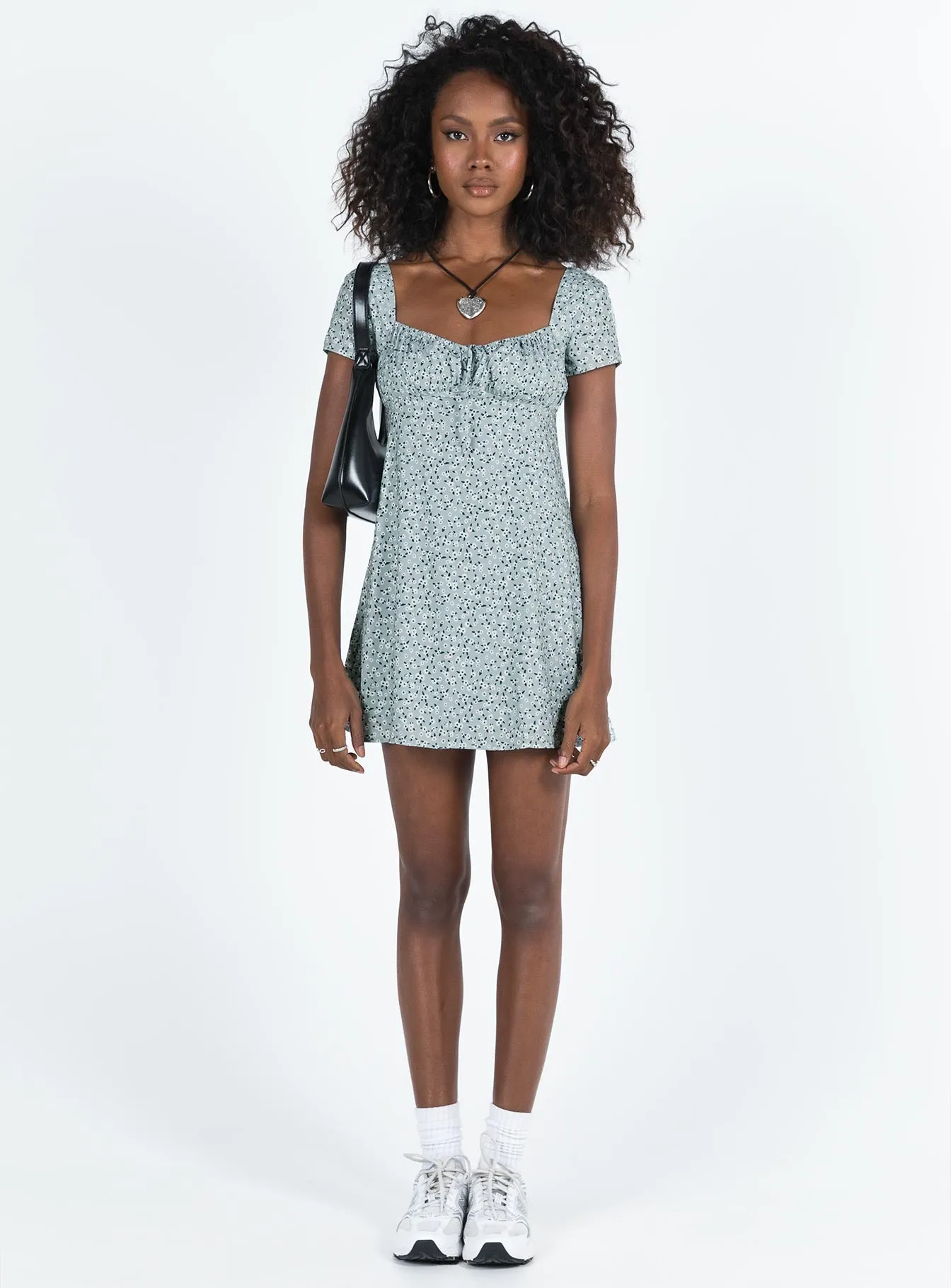 Glenore Mini Dress Green Floral sold by Princess Polly product image thumbnail 3