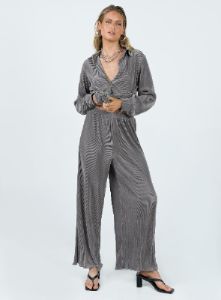 Cartmore Plisse Pants Charcoal sold by Princess Polly