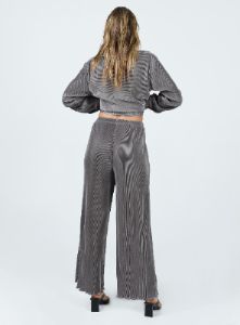 Cartmore Plisse Pants Charcoal sold by Princess Polly