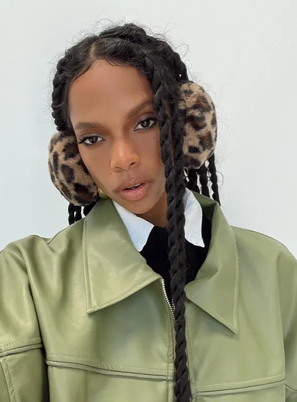 Damelio Ear Muffs Leopard sold by Princess Polly