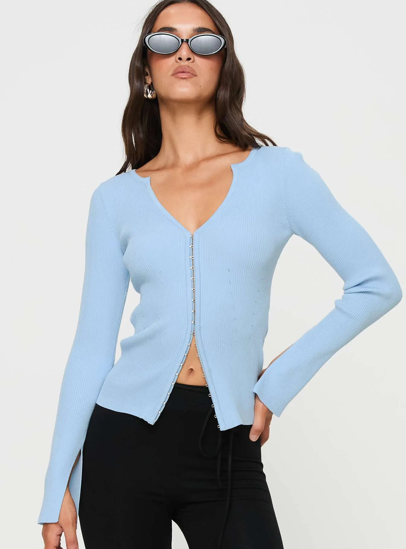 Selections Long Sleeve Top Blue sold by Princess Polly