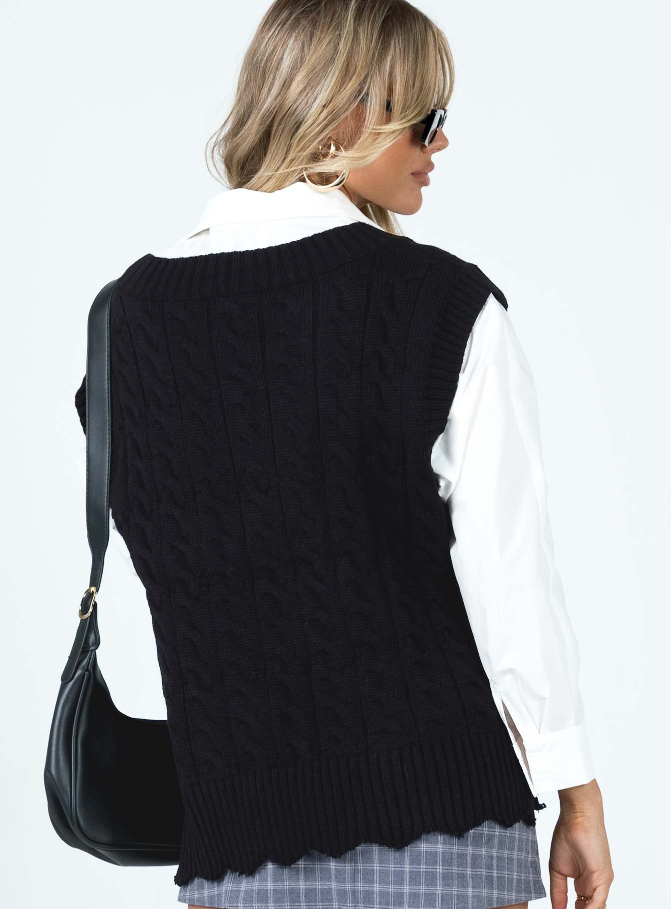 Antonia Sweater Vest Black sold by Princess Polly product image thumbnail 5