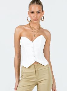 Neville Corset Top Ivory sold by Princess Polly