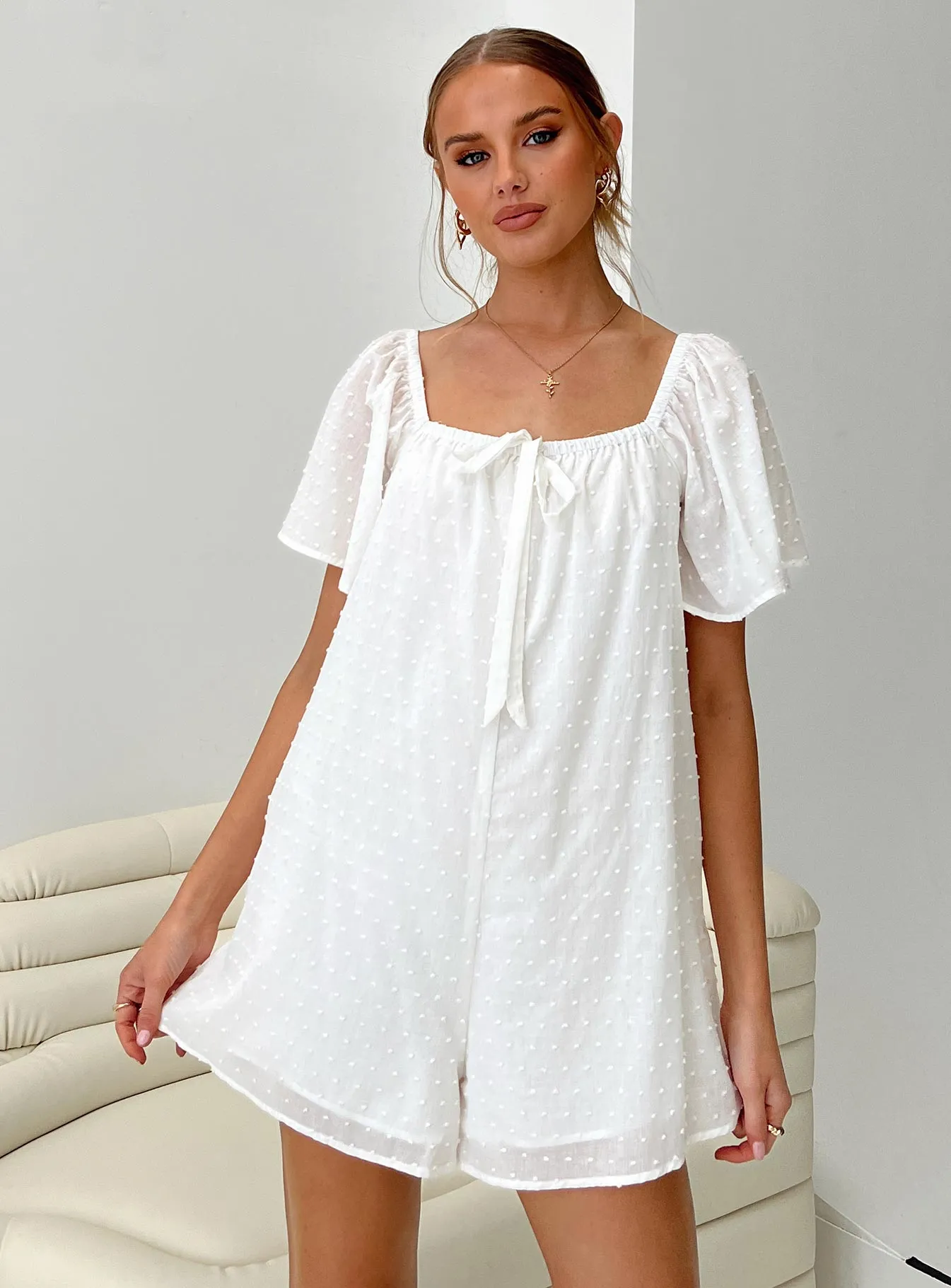 Kendelton Romper White sold by Princess Polly