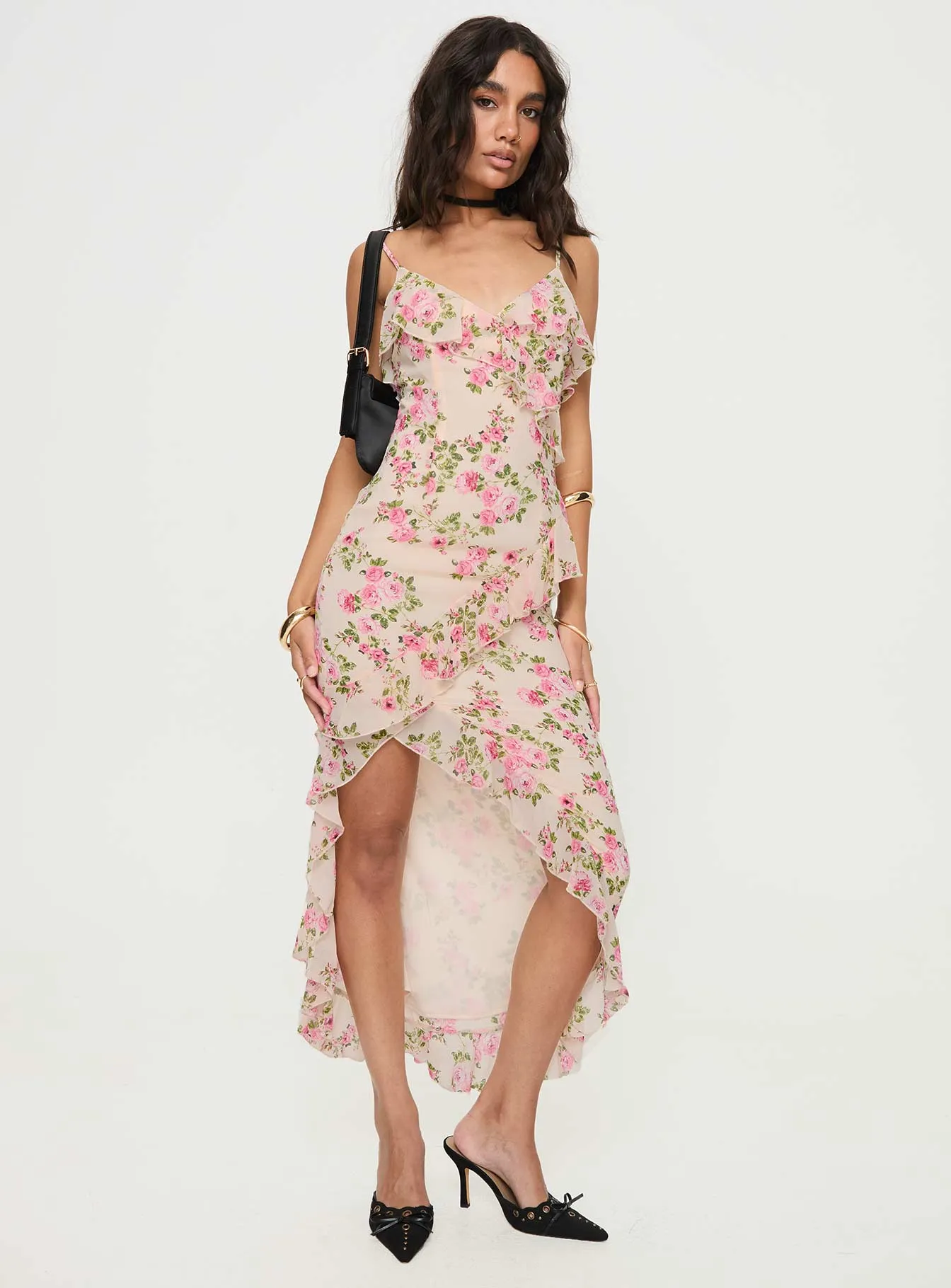 Garys Midi Dress Cream Floral sold by Princess Polly product image thumbnail 3