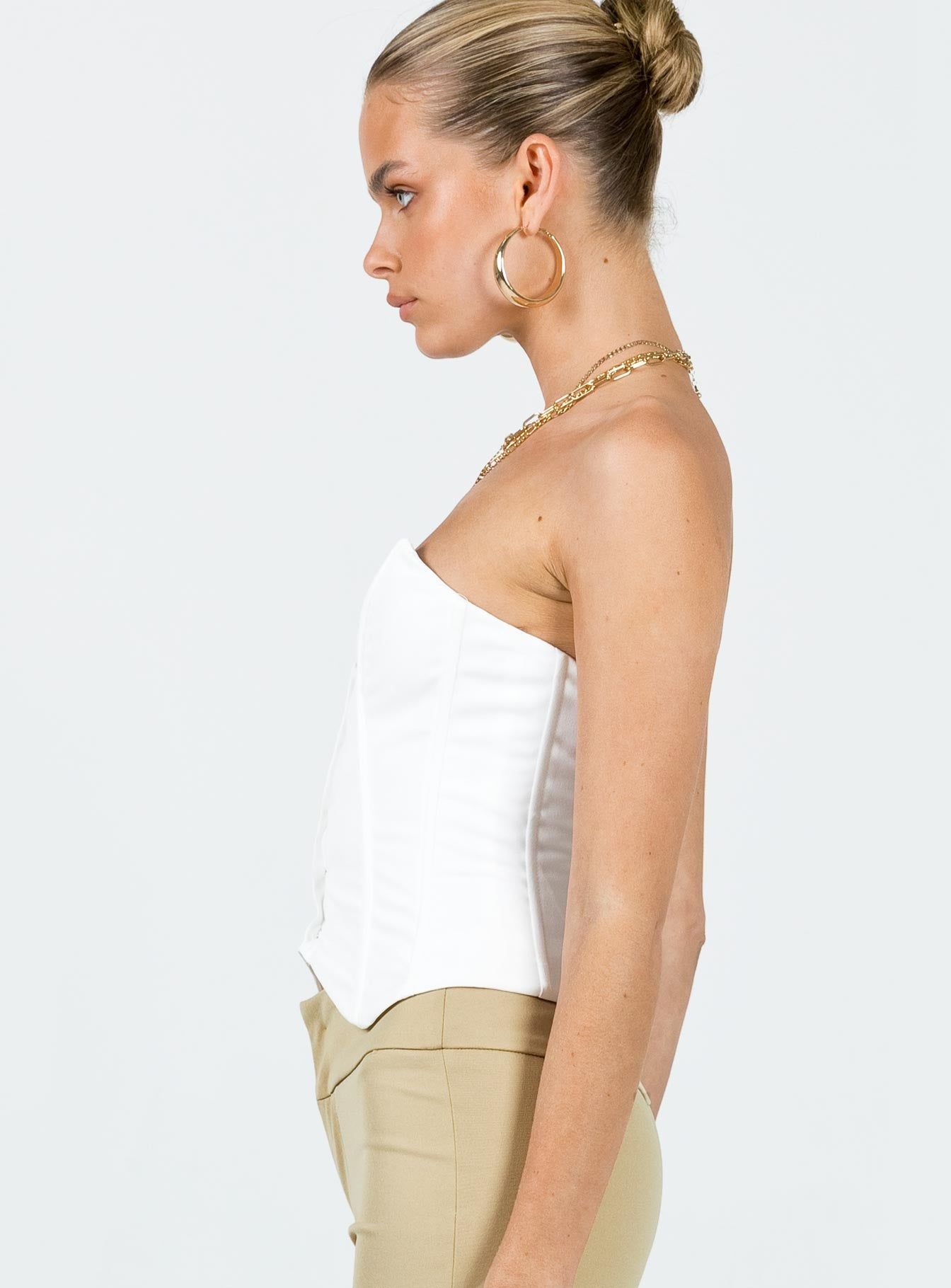 Neville Corset Top Ivory sold by Princess Polly product image thumbnail 4