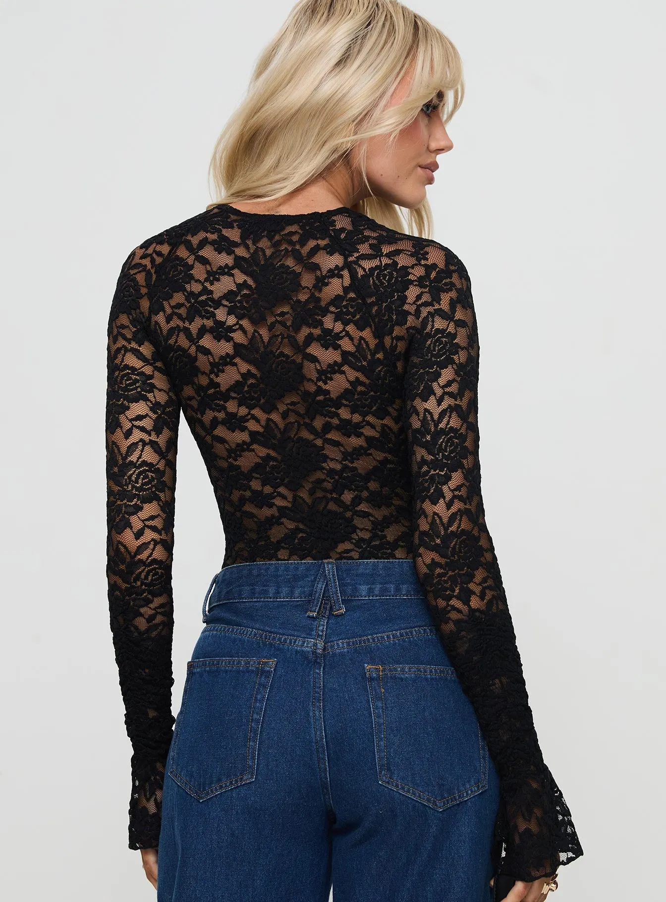 Giallo Long Sleeve Bodysuit Black sold by Princess Polly product image thumbnail 5