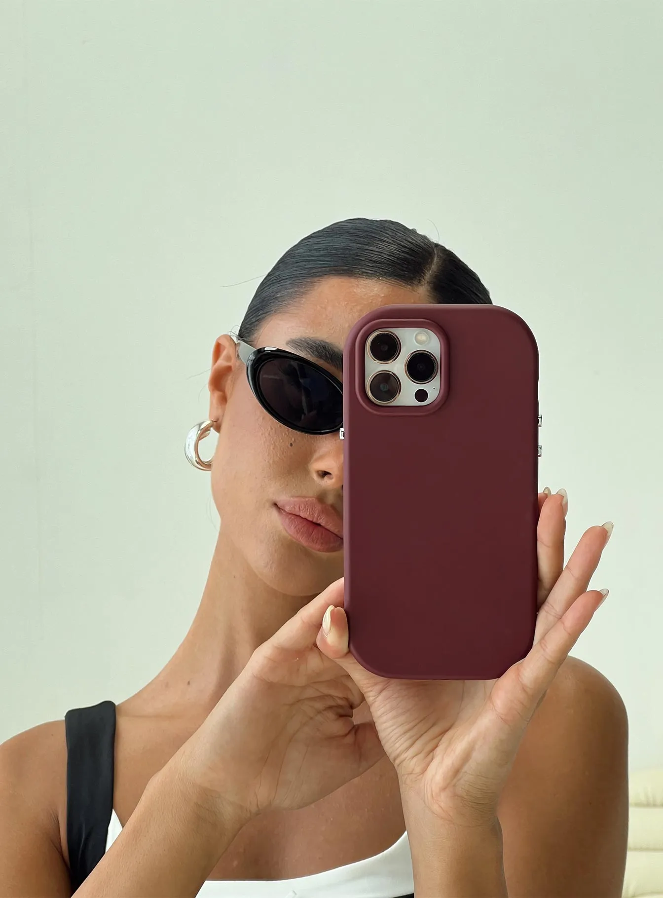 Emorie iPhone Case Burgundy sold by Princess Polly