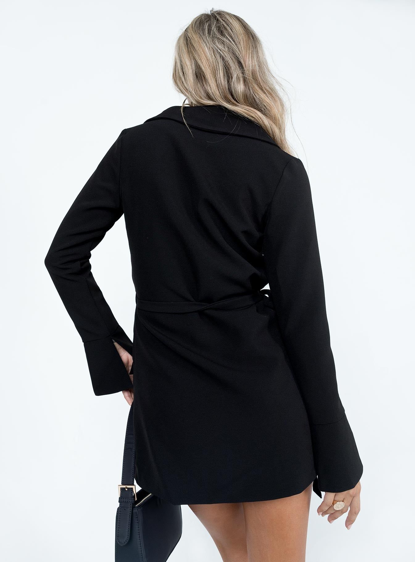 Kyah Wrap Blazer Dress Black sold by Princess Polly product image thumbnail 5