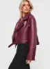 Staten Island Jacket Burgundy sold by Princess Polly