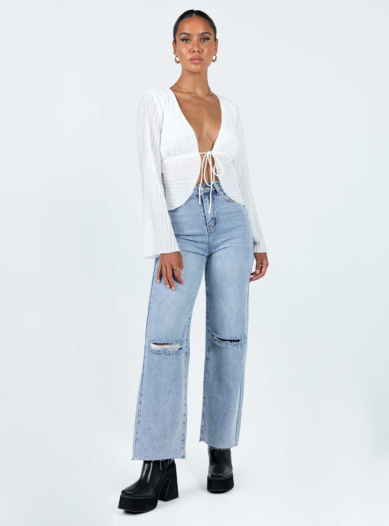 Floryce Long Sleeve Top White sold by Princess Polly product image thumbnail 3