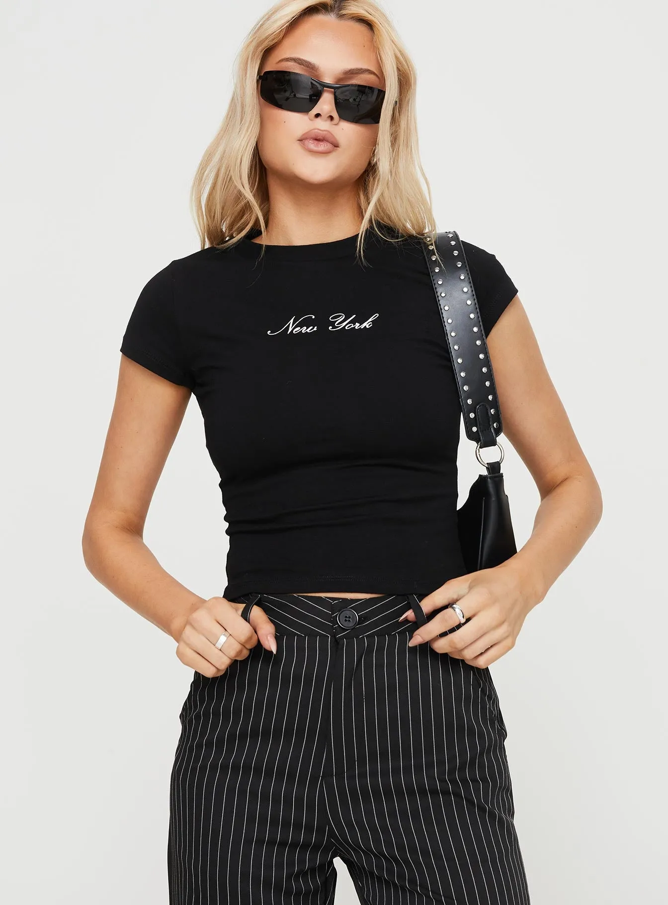 New York Lights Tee Black sold by Princess Polly product image thumbnail 2