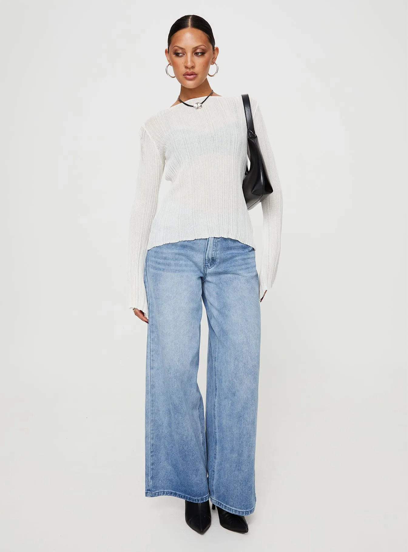 Wexley Long Sleeve Top White sold by Princess Polly product image thumbnail 3