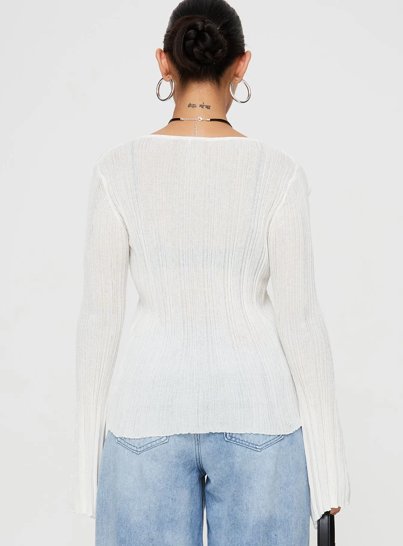 Wexley Long Sleeve Top White sold by Princess Polly product image thumbnail 5
