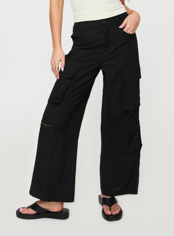 Humphrey Cargo Pant Black sold by Princess Polly