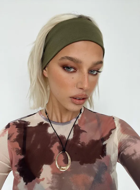 Juney Headband Olive sold by Princess Polly