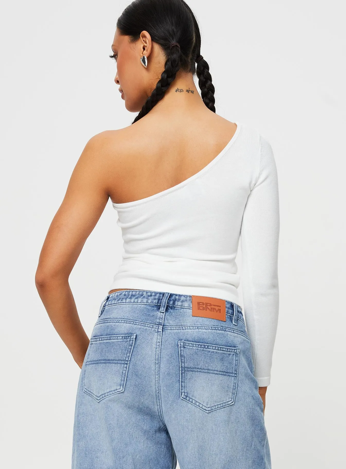 Moniz One Shoulder Top White sold by Princess Polly product image thumbnail 5