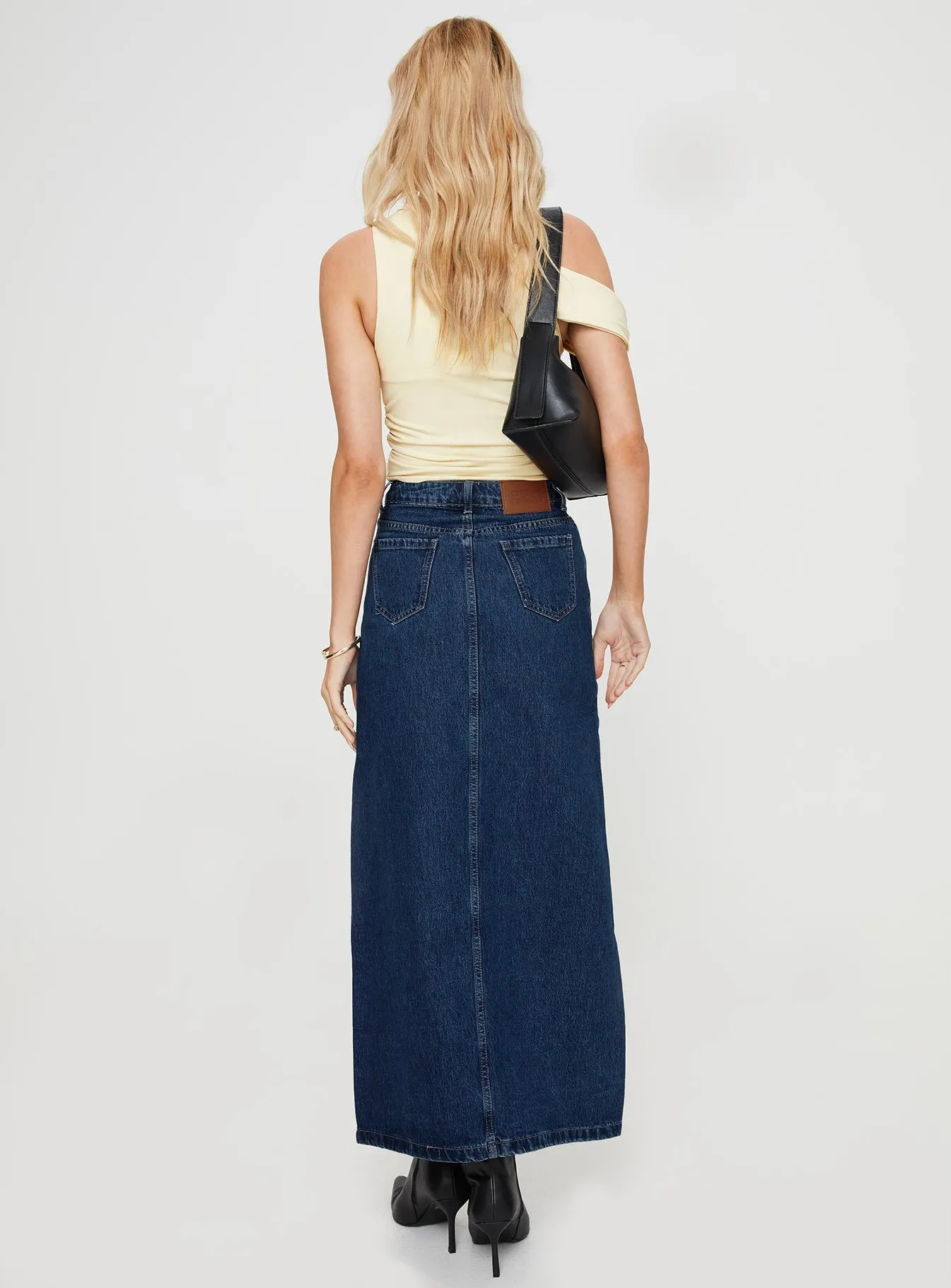 Saige Denim Maxi Skirt Mid Wash sold by Princess Polly product image thumbnail 5