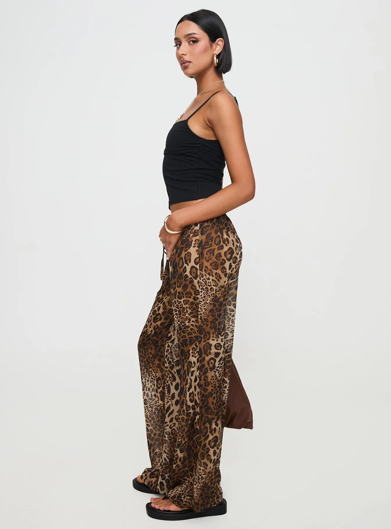 Fyre Wide Leg Pant Leopard sold by Princess Polly product image thumbnail 4