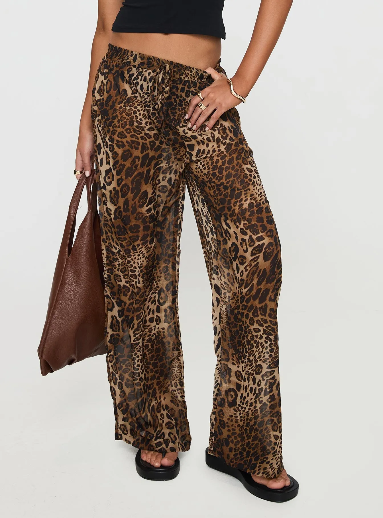 Fyre Wide Leg Pant Leopard sold by Princess Polly product image thumbnail 2