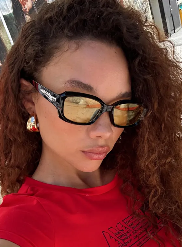 Ruckus Sunglasses Black sold by Princess Polly